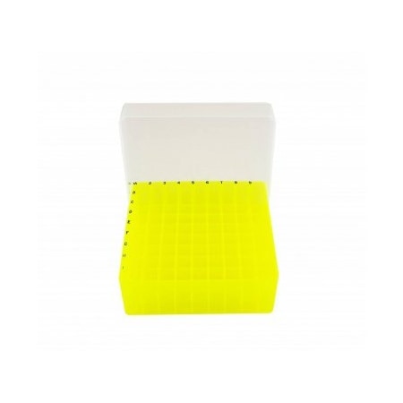 Scientific Specialties Cryogenic Storage Rack, 81 place, Yellow, 2/PK 145630Y